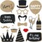 Fully Assembled Black & Gold Birthday Photo Booth Props – 30-Piece Glitter Party Kit, No DIY
